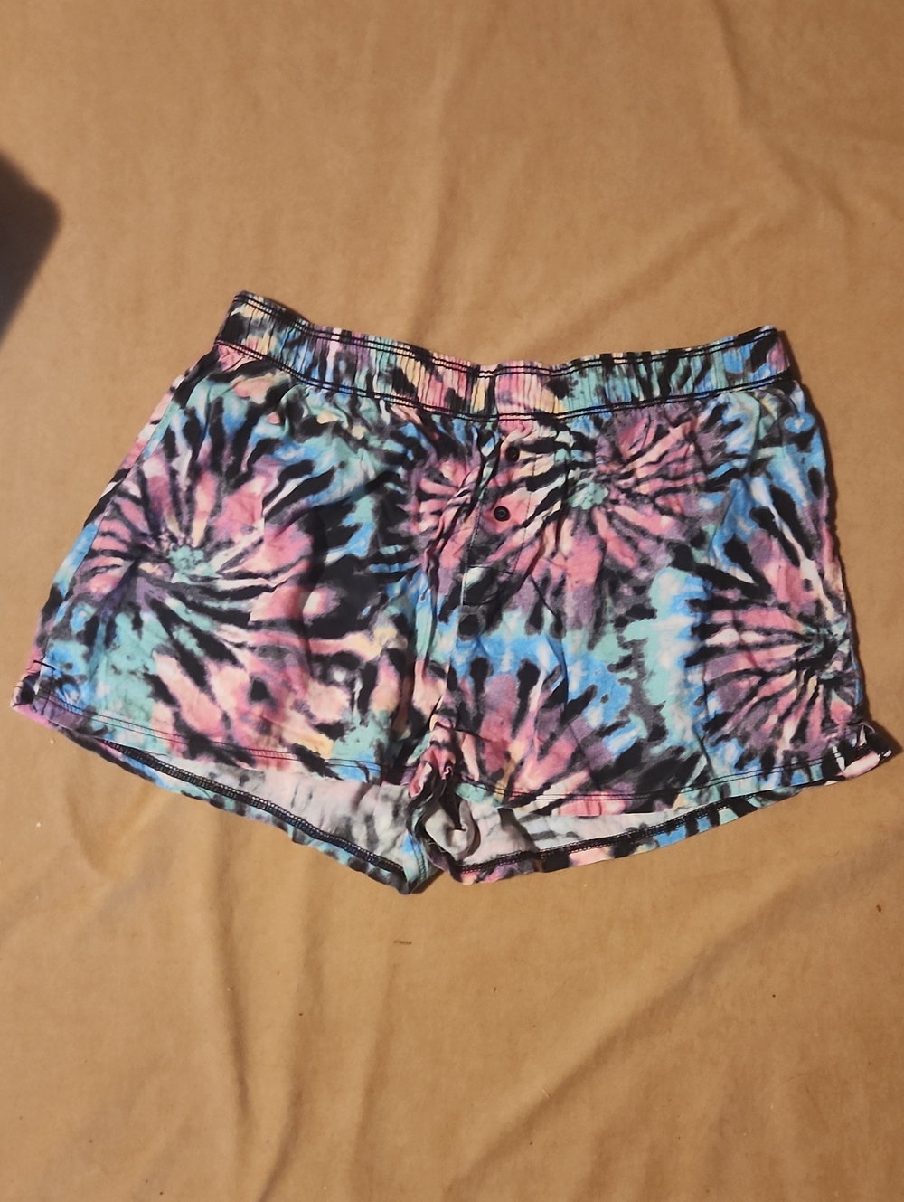 PINK Victoria's Secret Tie-Dye Lounge Shorts - Pink, Blue, Black
